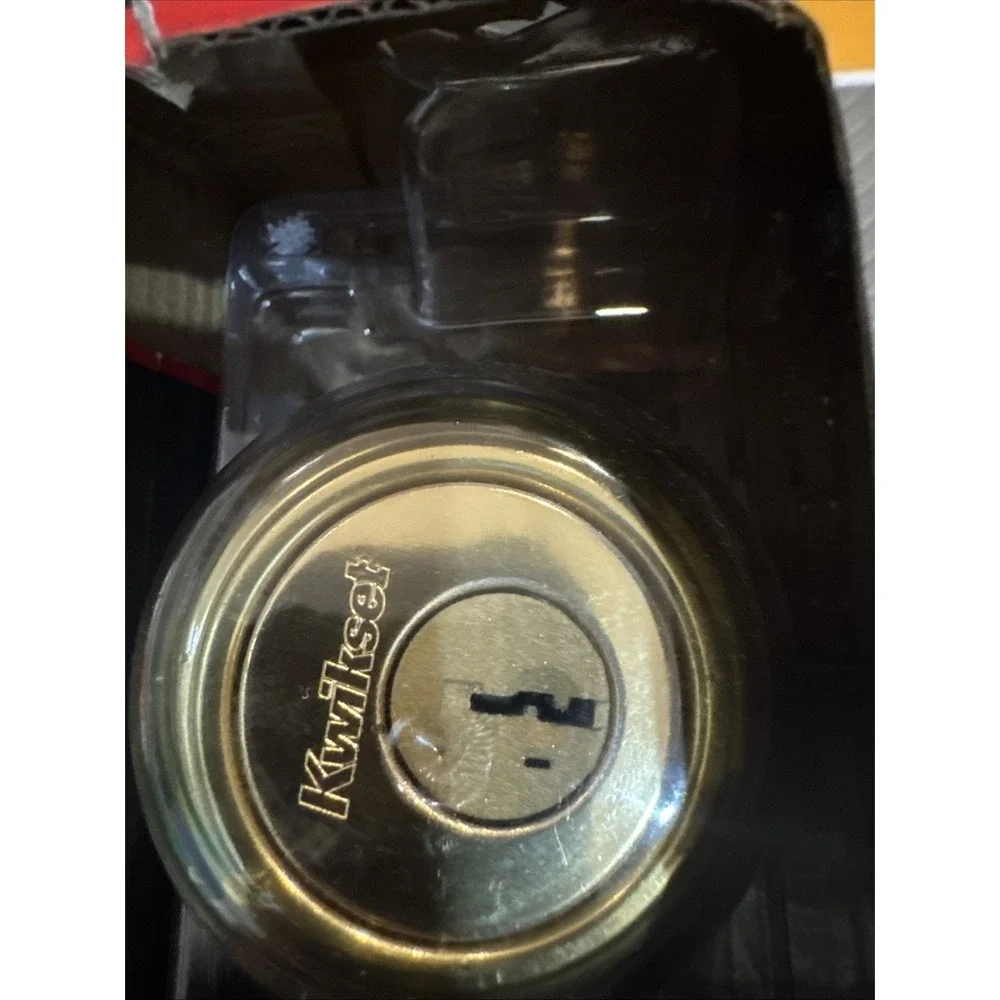 Kwikset Single Cylinder Deadbolt W/ SmartKey & Microban Polished Brass 99800-120